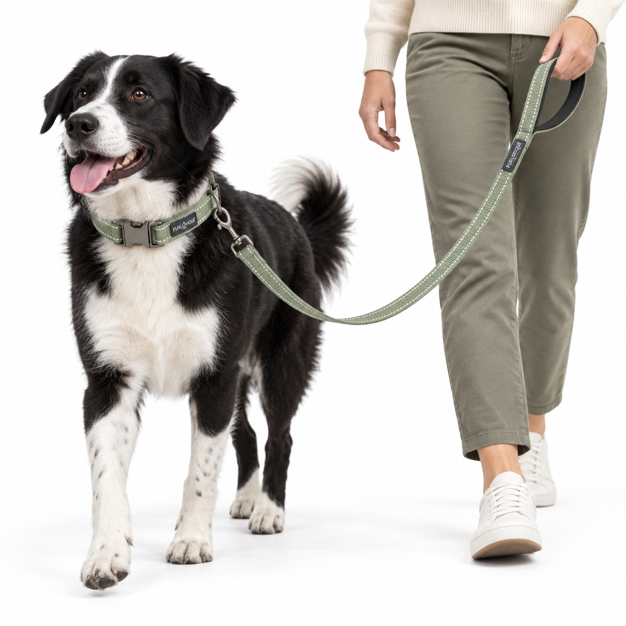 Furlovique MeadowSet™ – Reflective Dog Collar & 6FT Leash Set