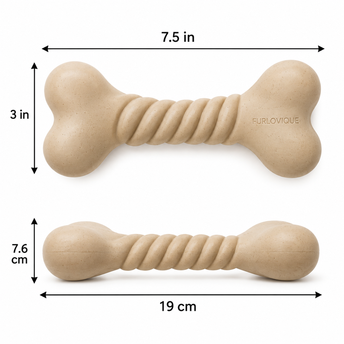 Furlovique TwistBone Textured Dog Chew Toy