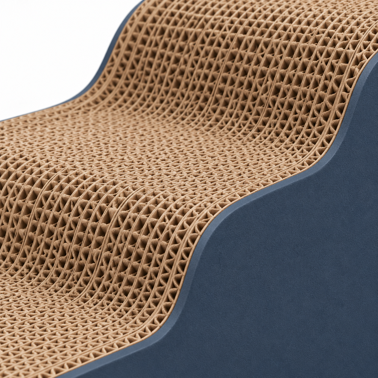 Furlovique RidgeRamp™ – Three-Level Incline Cardboard Cat Scratcher